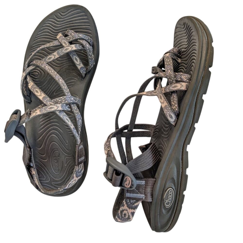 Chaco Toe Loop Sandal Womens Size 9 Z/VOLV X2 Adjustable Strap Sport Hiking Gray